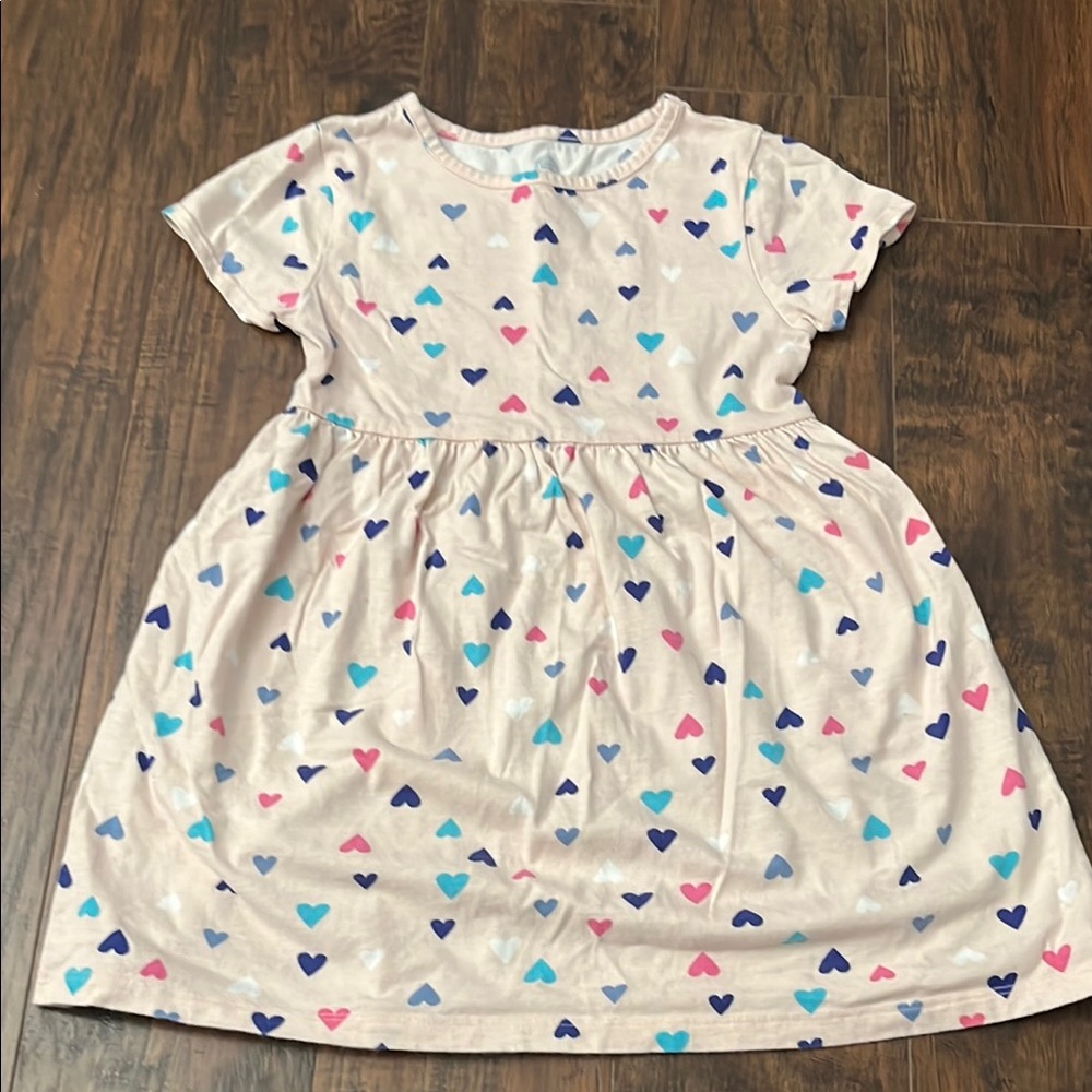 Heart Patterned Kids Dress
